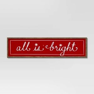 40 x 10 Merry Everything Framed Wall Sign Red - Threshold